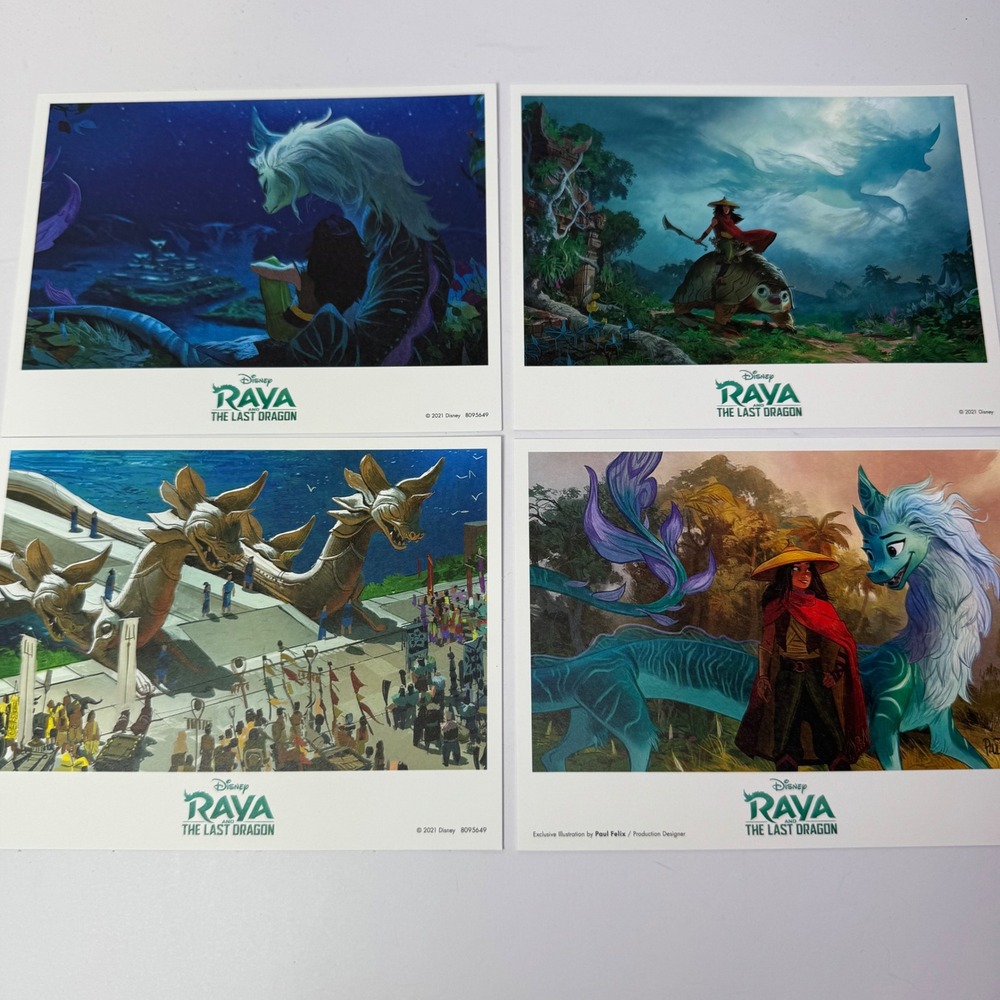 Disney Raya and the Last Dragon Lithograph Set Exclusive Paul Felix Illustration